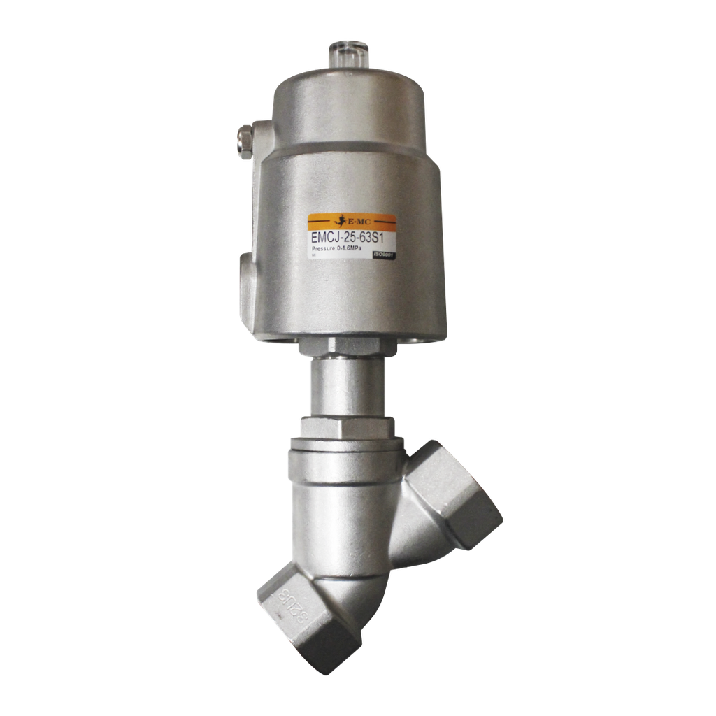 Válvula Asiento inclinado, Acero Inox. SS316 puerto 1" BSP