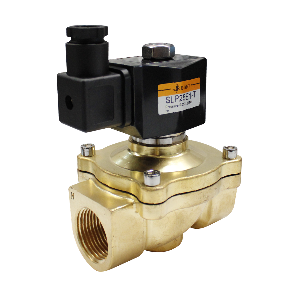 Válvula Solenoide 2/2 N.C., 110 VAC, para fluidos: aire,gas, agua caliente y aceites no corrosivos 20 cts, presión y temperatura "revisar en hoja de datos técnicos"1'' NPT