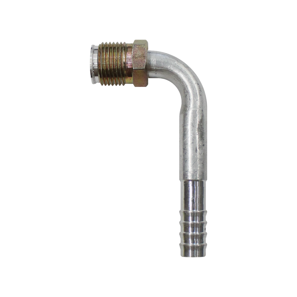 Espiga de aluminio a 90° para aire acondicionado 1/2