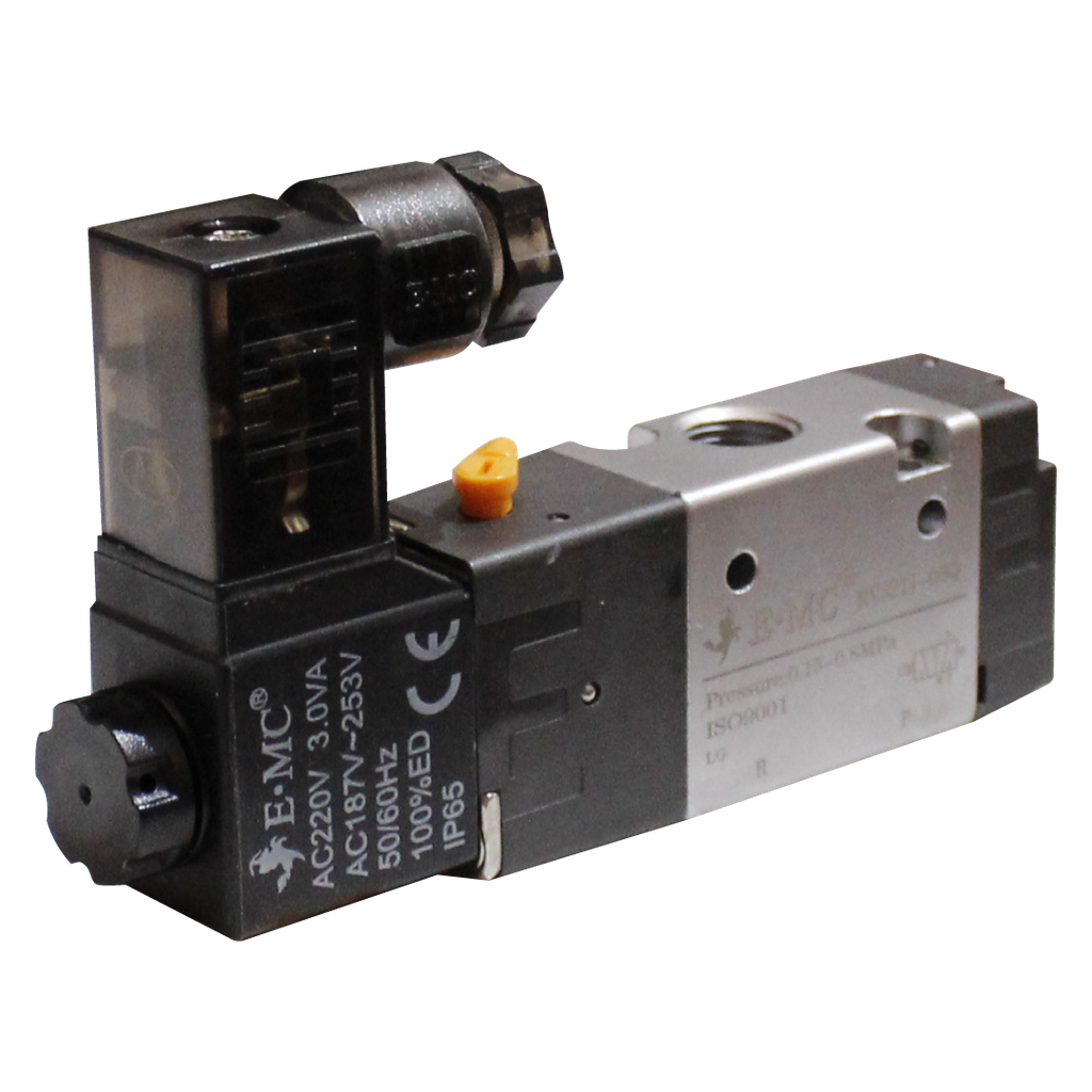 Electroválvula 3/2 una bobina, tamaño 1, 110 VAC puertos 1/8'' BSP