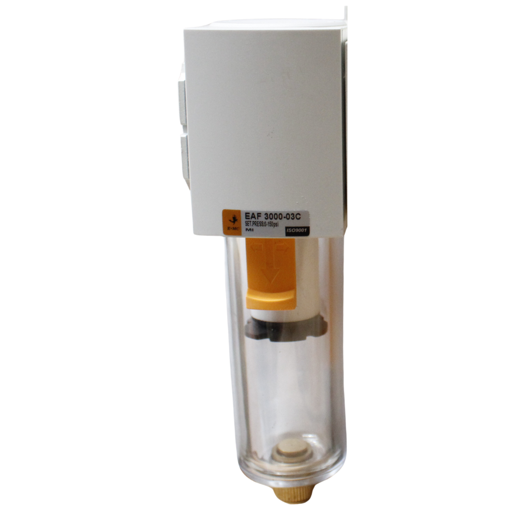 Filtro 40 micras, tamaño 3, purga manual puertos 1/4" BSP.