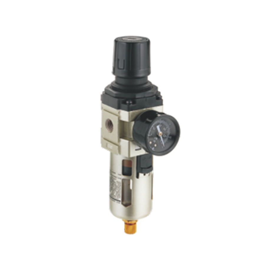 [EW2000-02D5] Unidad Filtro y regulador EW2000-02D5 FR 1/4" BSP, manómetro redondo, Bar/Psi, pruga automática