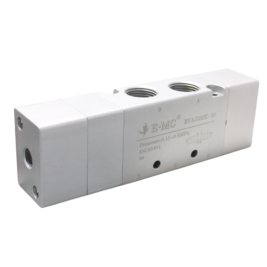 Válvula neumática, 5/2 biestable, 2 serie, retorno por resorte, puertos 1/4" BSP