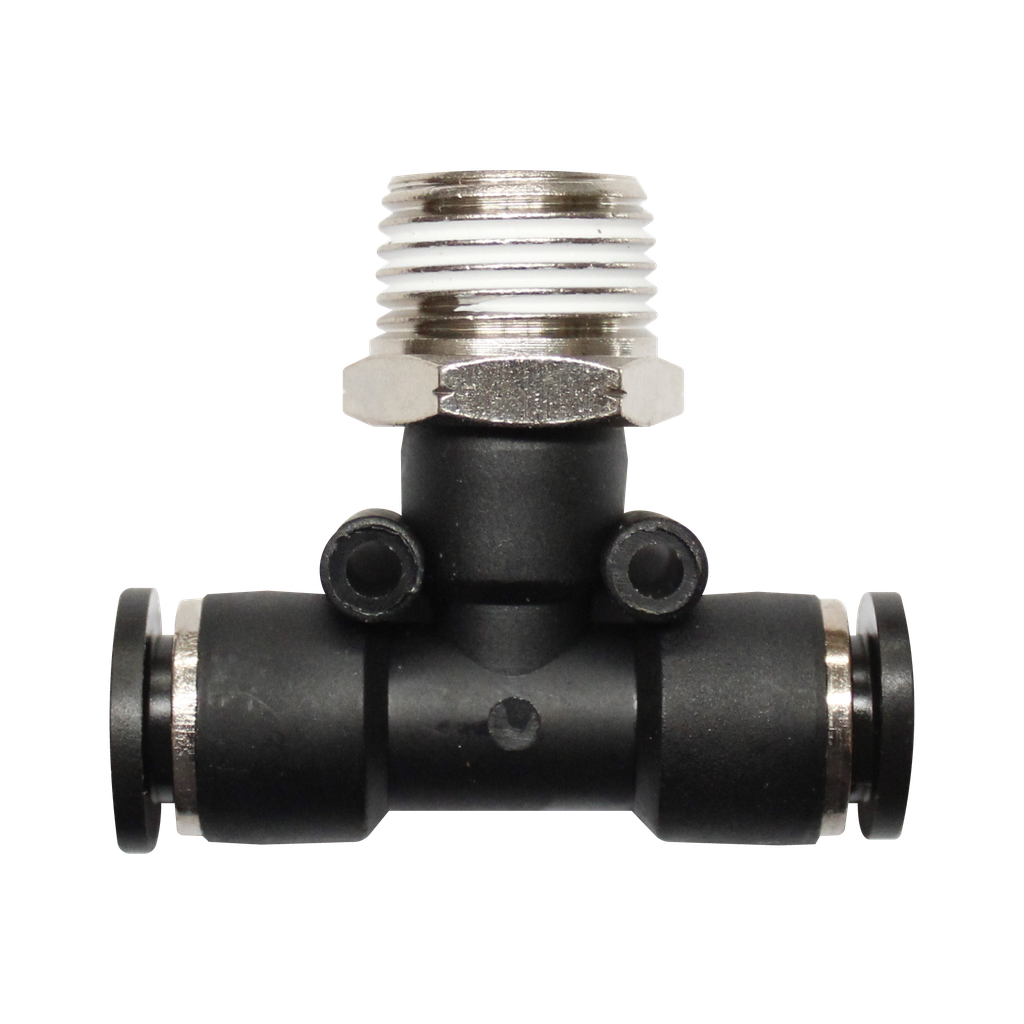 Conector Rapido Tee Macho Al Centro De 1/2 A 3/8