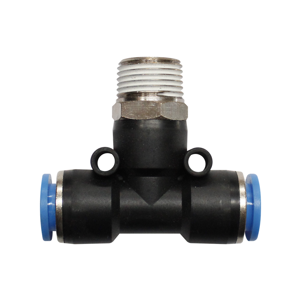 Conector rápido "T" cuerda 1/4" BSP manguera 6 MM