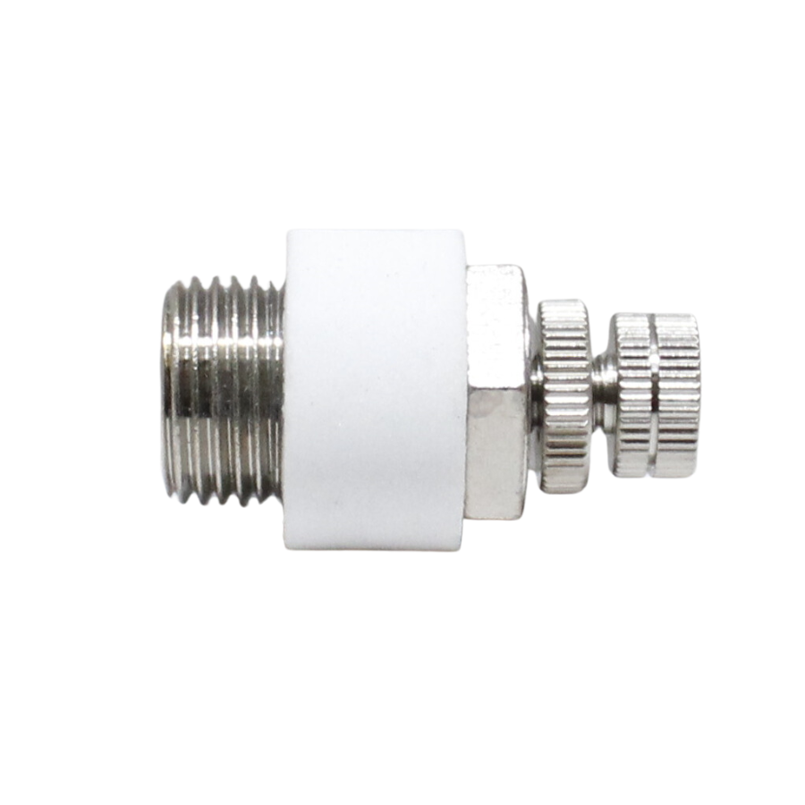 [SPK-25T] Silenciador con regulador de caudal de Latón niquelado 1" NPT