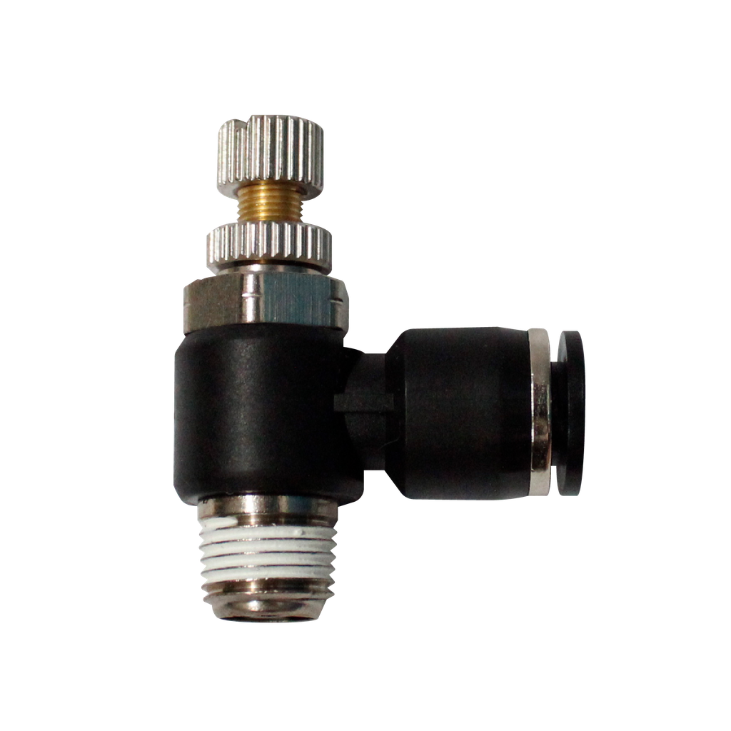 Regulador caudal manguera 10 MM cuerda 1/4" BSP