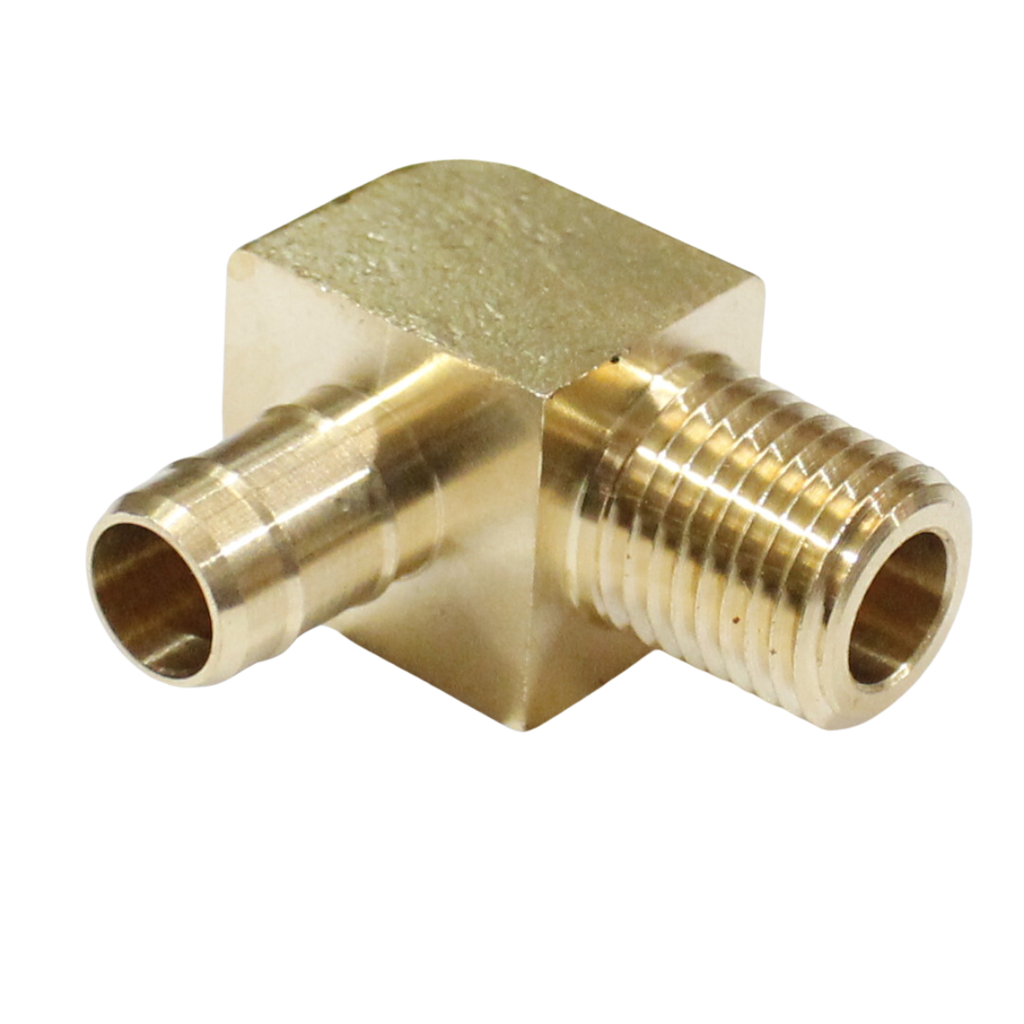 CODO MACHO ESPIGA PARA TUBING PLÁSTICO 1/2 X 3/8