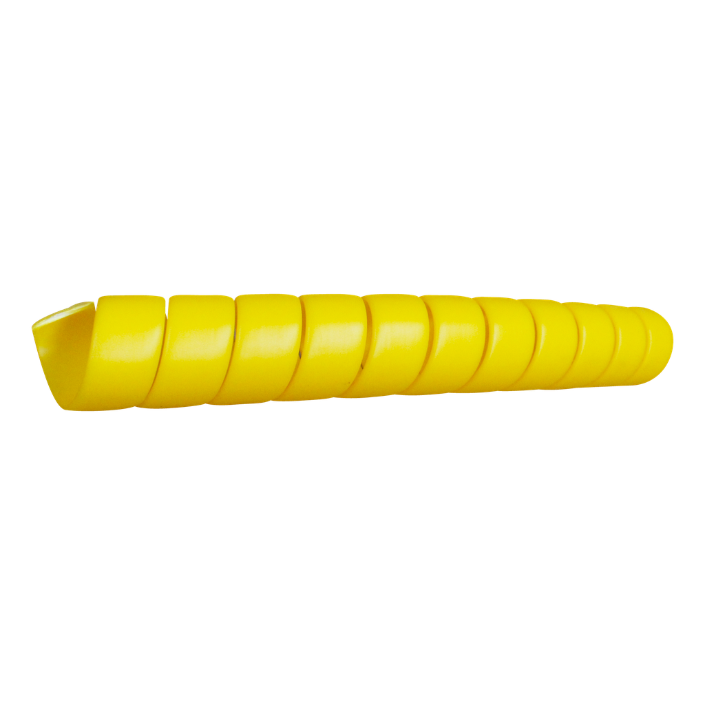 GUARDA PLÁSTICA EN ESPIRAL PARA MANGUERA O.D. 17-24 mm 50 mts. AMARILLO