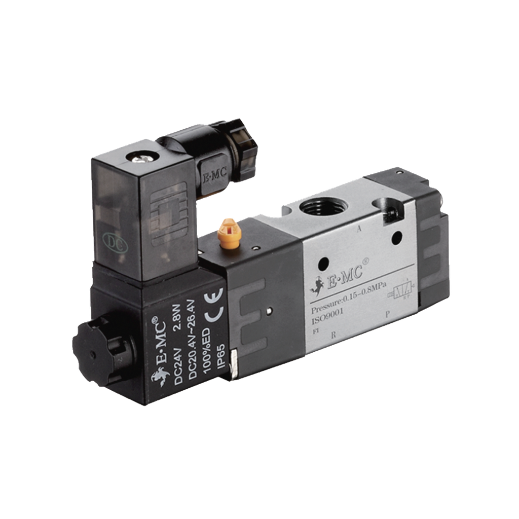 Electroválvula 3/2 una bobina, tamaño 4, 24 VDC puertos 3/8'' BSP