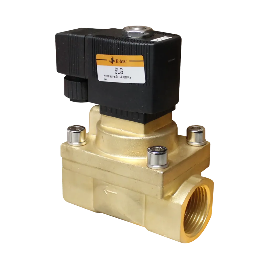 Válvula Solenoide 2/2 N.C , 110 VAC para fluidos: aire ,aceite y agua,sellos : PTEF, alta presión 70 bar puertos 1/2''NPT