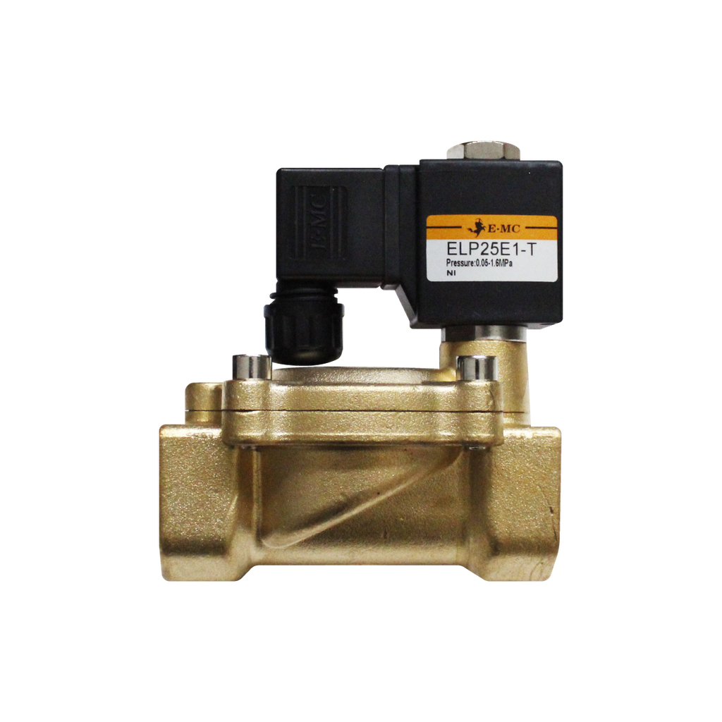 Válvula Solenoide, N.C,para fluidos: aire ,aceite, agua y agua caliente, presión de trabajo 25 bar, temperatura de trabajo -20 a 80 °C, 110 VAC 1''NPT