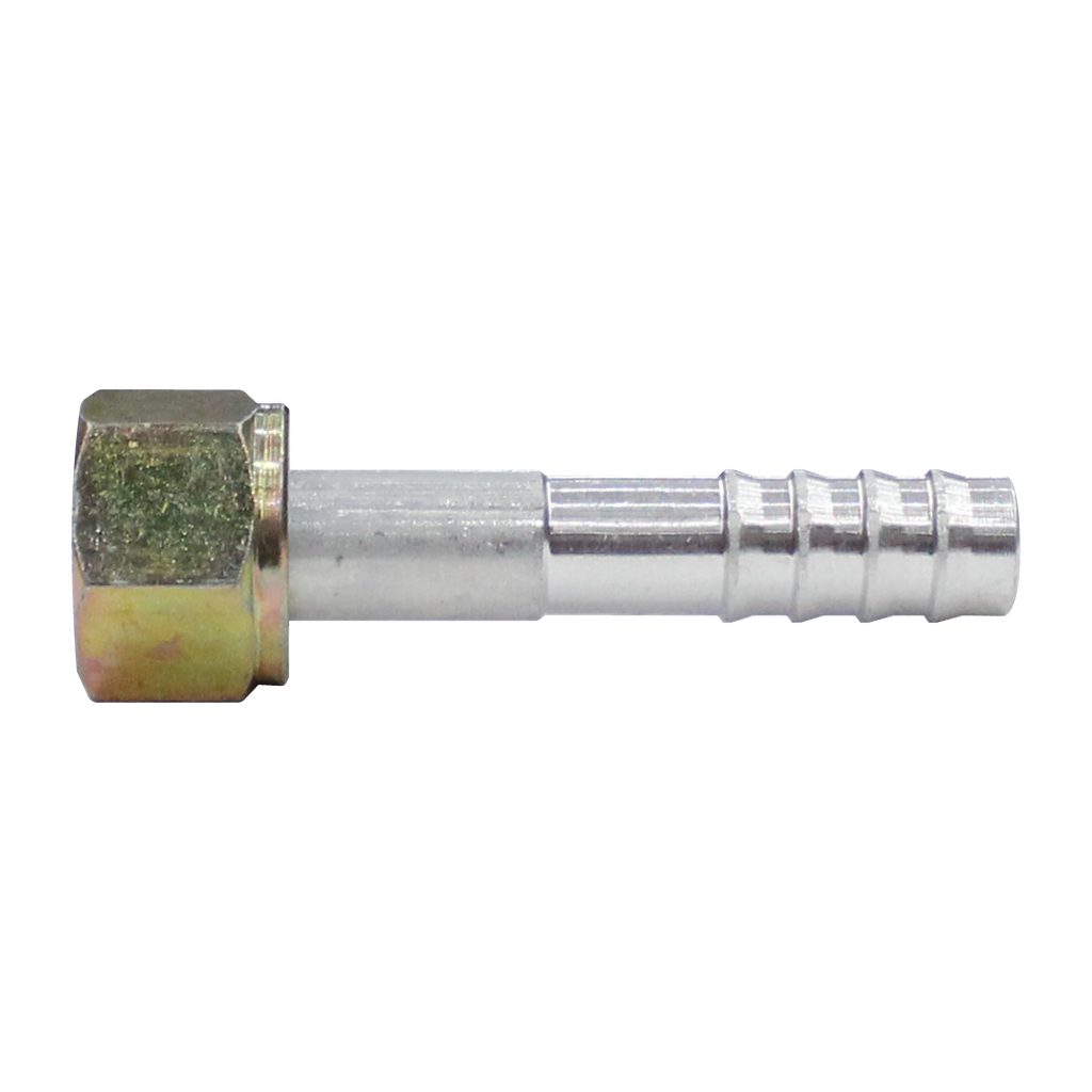 Espiga de Aluminio 1/2 recta con hembra para O-Ring  3/4-16UNF