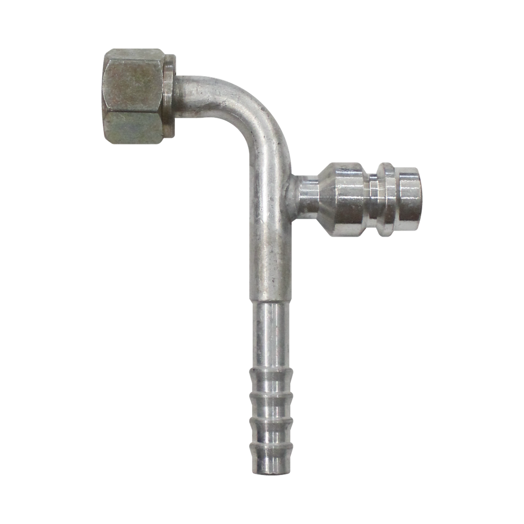 Espiga 5/8 a 90° hembra O-Ring con válvula de alta presión 7/8-18UNF