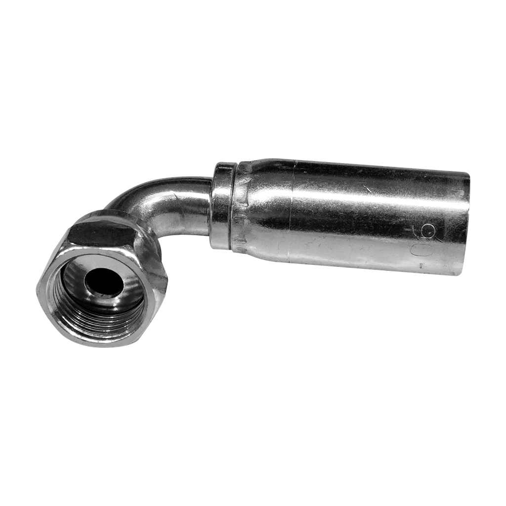 HEMBRA CARA PLANA CODO A 90° P/MANG. TERMOPLASTICA 8-8