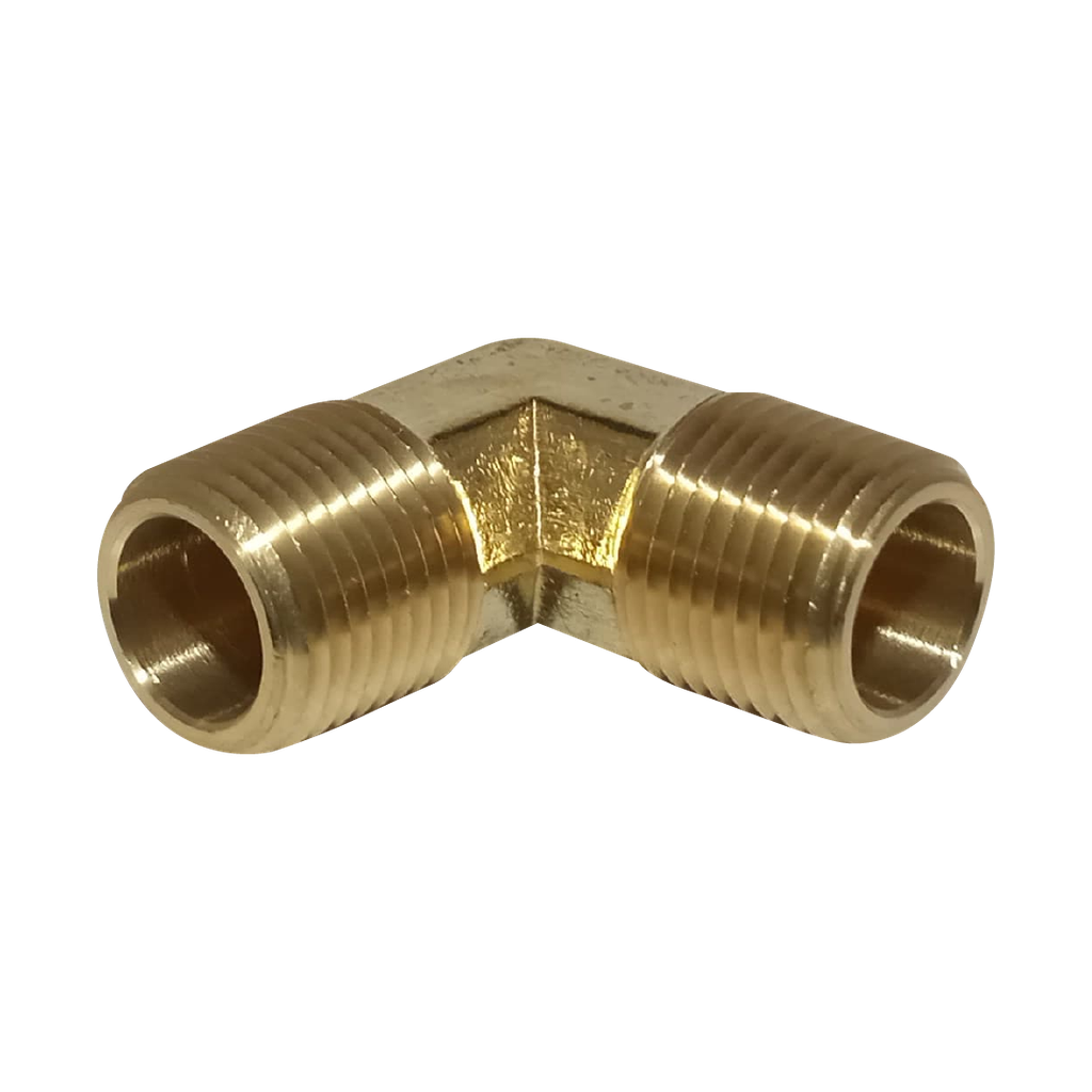 [R-N69-04-04] Codo a 90° Macho NPT a Macho NPT latón