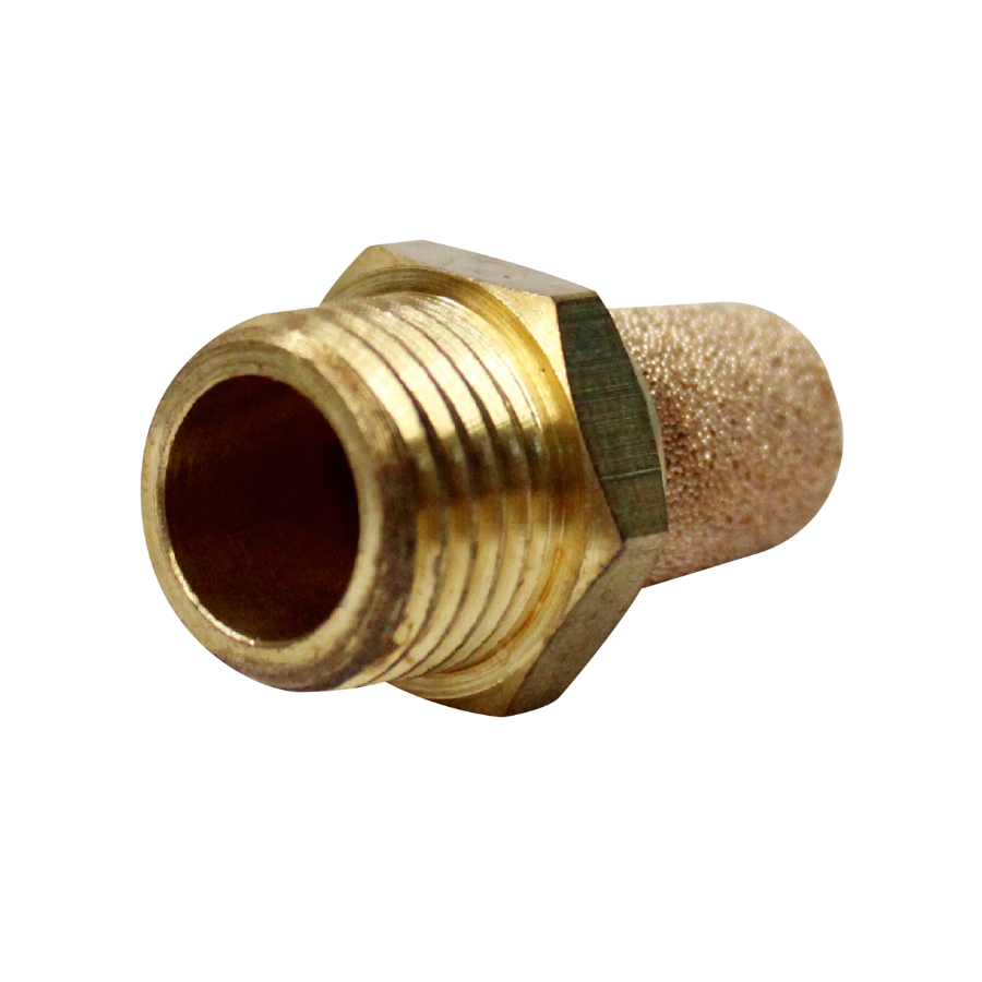 [STN-06] Silenciador Sinterizado Rosca NPT 1/8 Material Latón / Bronce