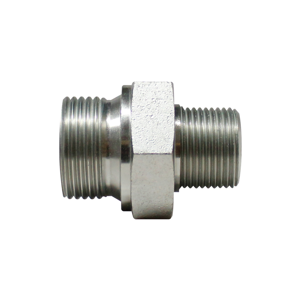 ADAPTADOR MACHO NPT X MACHO BSPP RECTO MM 04-04
