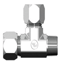 [C2605-06-04-06] Tee unión BITE TYPE con Macho NPT lateral