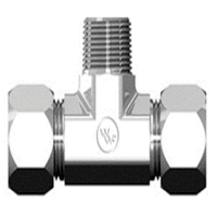 [C2601-16-16-16] Tee unión BITE TYPE con macho NPT al centro