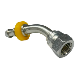 [IM824-0407] HEMBRA SAE PUSH LOCK EN CODO A 45º DE ACERO 4-4