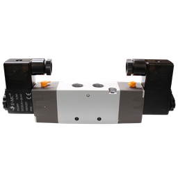 [RV5322C-08E4] Electroválvula 5/3 doble bobina,  Centros cerrados, 2 serie, DC24V puertos 1/4" BSP