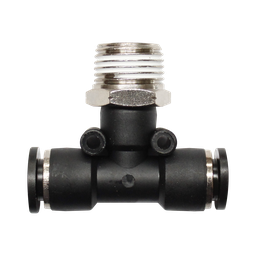 [PB 1-2 1-4] Conector Rapido Tee Macho Al Centro De 1/2 A 1/4