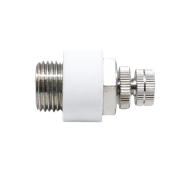 [SPK-15T] Silenciador con regulador de caudal de Latón niquelado 1/2" NPT