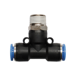 [PT06 1-2] Conector rápido "T" cuerda 1/2" BSP manguera 6 MM