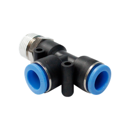 [PST10 1-8] Conector rápido "T" cuerda lateral 1/8" BSP manguera 10 MM