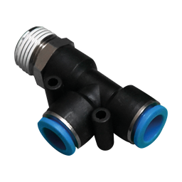 [PST06M5] Conector rápido en codo a 90° Macho manguera 6 MM cuerda lateral M5