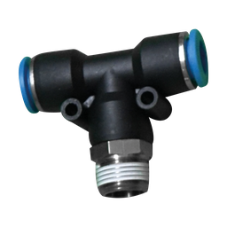[PT06M6] Conector rápido "T" manguera 6 MM cuerda central M6