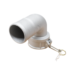 [TX-EL3] COPLE TIPO C 3" ALUMINIO A MANGUERA CODO A 90°