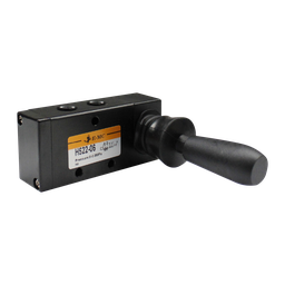 [4H210-08] Válvula pulsadora accionamiento manual, 5/2, con enclave, tamaño 1, puertos 1/4" BSP