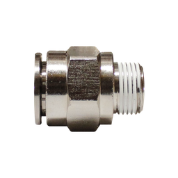 [EMC16-03P-A] Racor rápido recto metálico, latón niquelado, manguera 16mm rosca 3/8'' PT