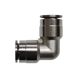 [EMV04-A] Racor rápido codo metálico, latón niquelado, unión manguera-manguera 4mm