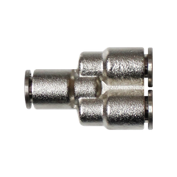 [EMY10-A] Racor rápido "Y" metálico, latón niquelado, unión manguera-manguera 10mm