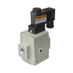 [EV3000-03-4D] Válvula de arranque progresivo para alimentación de aire lento, tamaño 3, 24VDC, montaje tipo DIN, sin manómetro puertos 3/8'' BSP