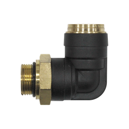 [RQ-MPL69-DOT-06-M14] Codo plástico a 90° Macho métrico, 3/8 - 14 mm