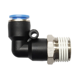 [PL04 1-4] Conector Rápido "L" rosca PT macho de 1/4 diámetro de manguera 4 MM